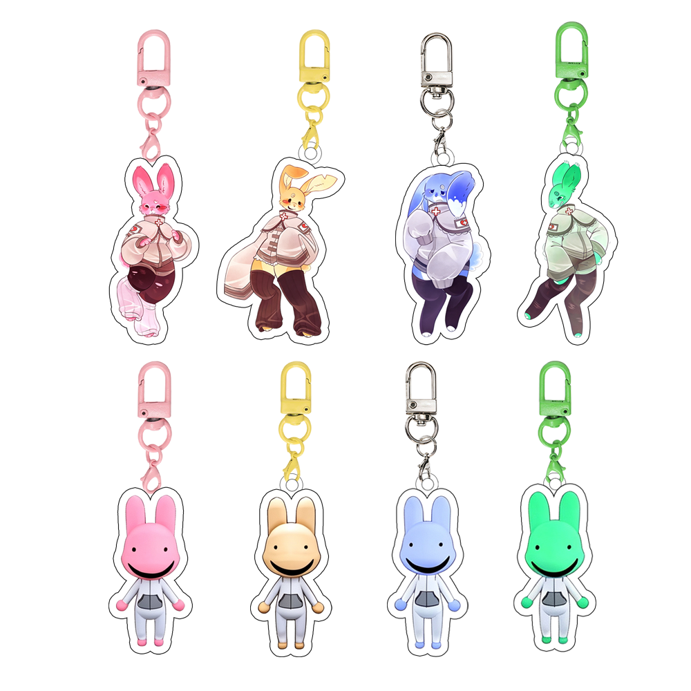 for Popular Game Animal Hospital Ron Lobby Bunny Series Peripheral Acrylic Keychain Festival Gift Ornament Backpack Pendant