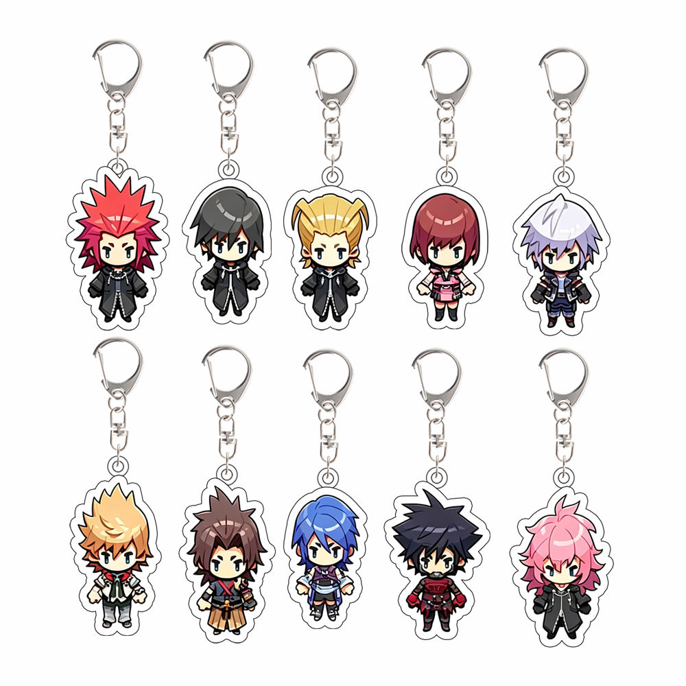 for Popular Game Kingdom Hearts Sora Riku Axel Roxas Xion Peripheral Acrylic Keychain Ornament Backpack Pendant Festival Gift