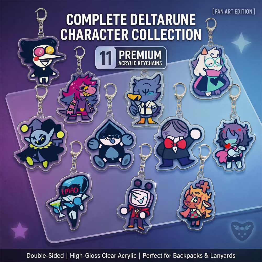 Popular Game Deltarune Spamton Susie Acrylic Keychain Cute Bag Pendant Fashion Accessories Perfect Fans Gamer Collection Gift
