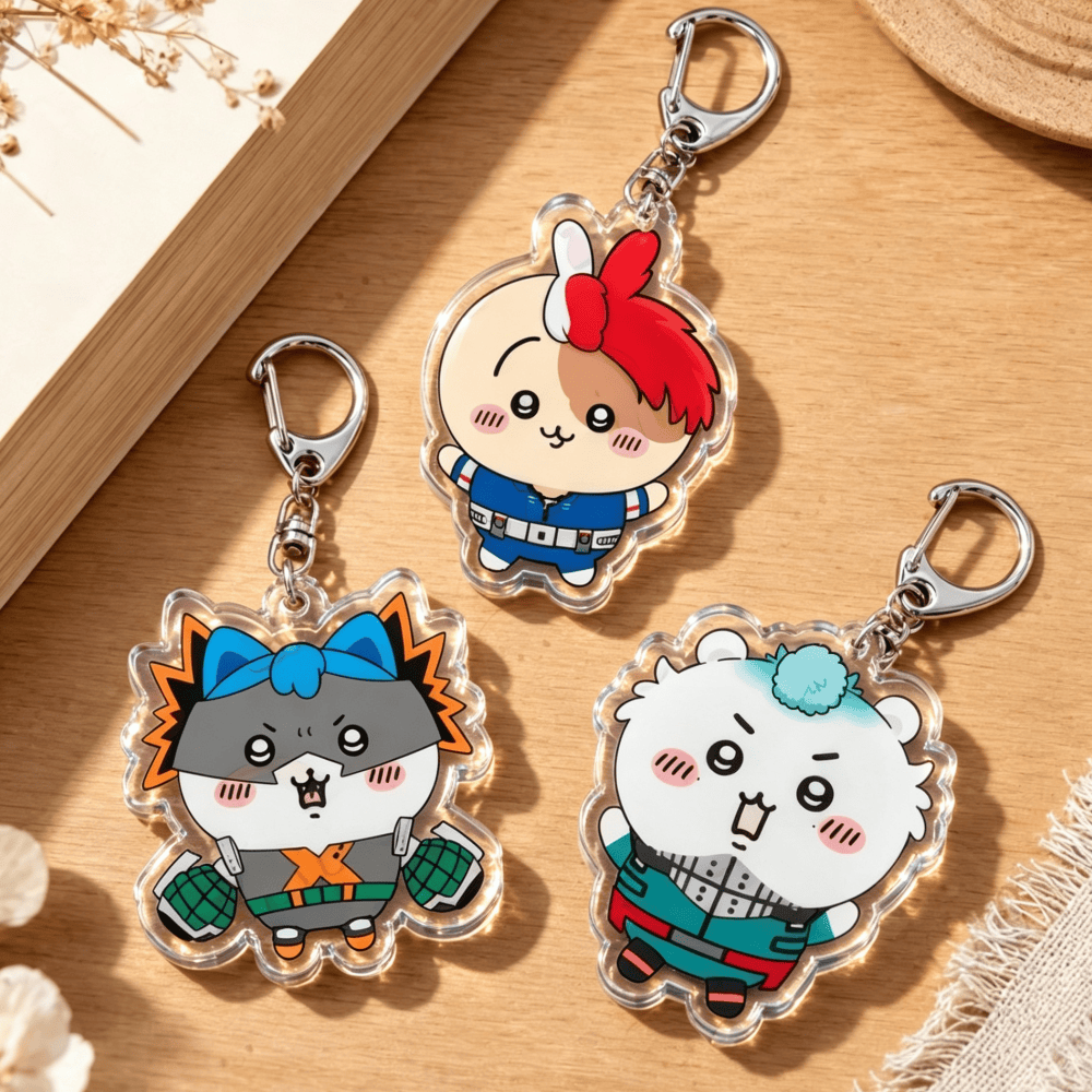 for Popular Anime Hero Academy Kuroguchi Bakuhou Shinsuke Gongyo Zonfu Acrylic Keychain Backpack Accessories Festival Gift