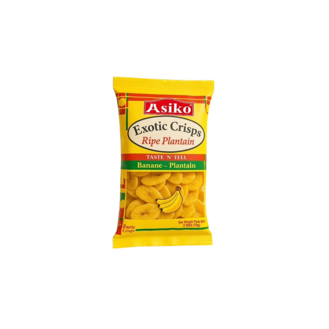 Asiko Sweet plantain chips slightly salted 75g