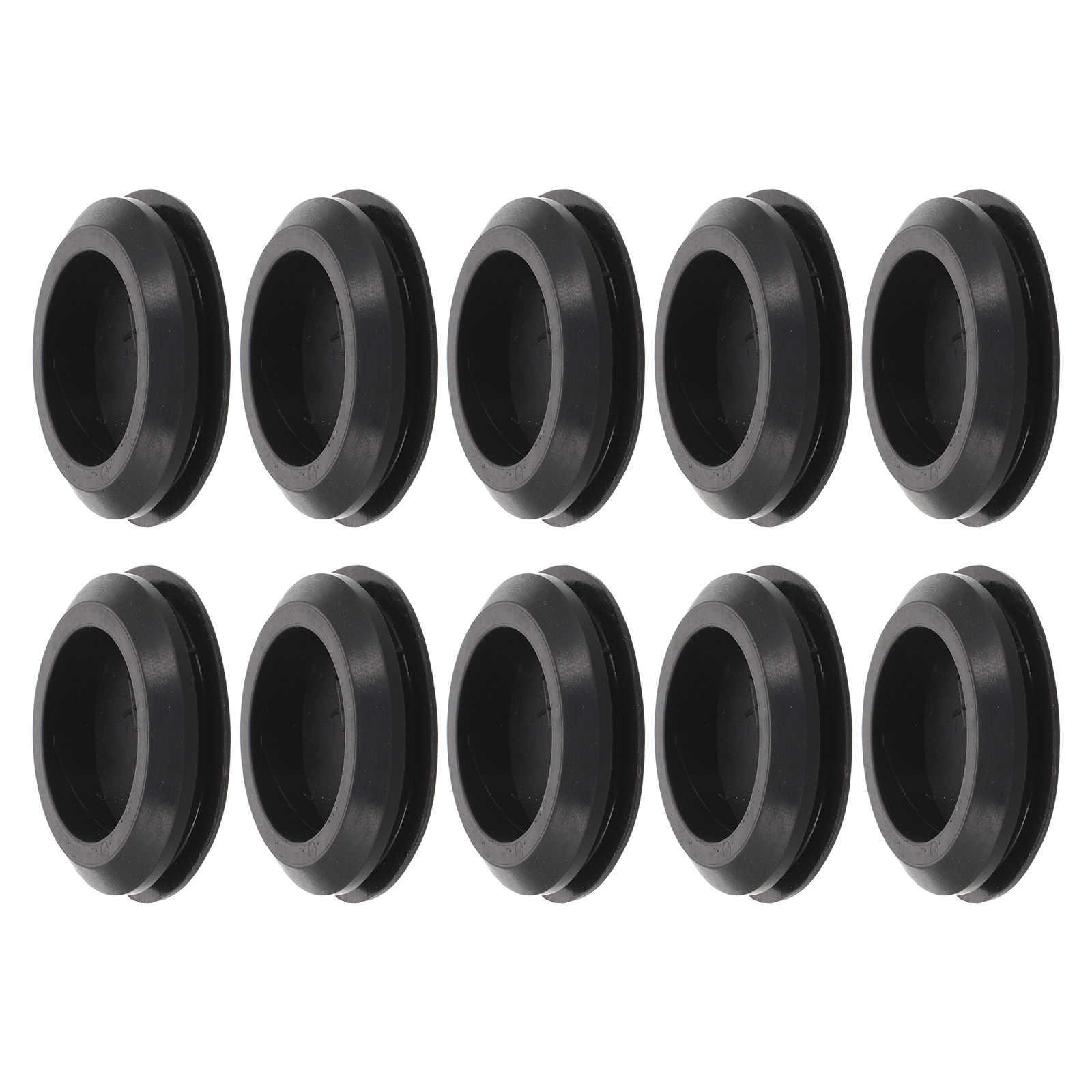 10Pcs Silicone Stopper Replacement Plug Black Round Hole Plugs Flush Sealing Food Grade Silicone for Laboratory Appliance Panel