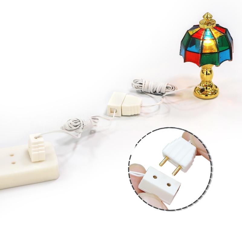 1Pcs 1/12 Dollhouse Decorative Lamp Transformer Socket Connection Line Model Home Appliances Accessories Kid Pretend Play Toys