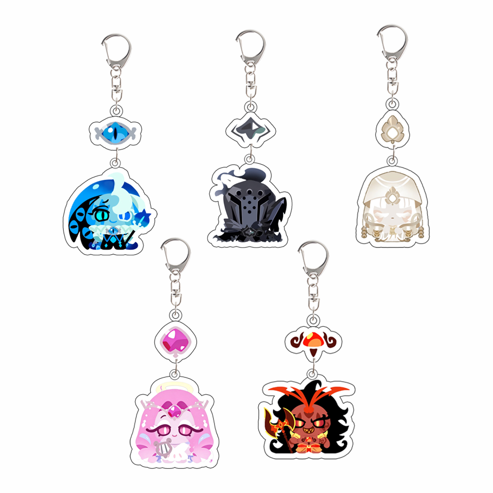 for Popular Game Cookie Run Kingdom Peripheral Sea Fairy Cookie Hollyberry Acrylic Keychain Q Version Backpack Accessories Gift
