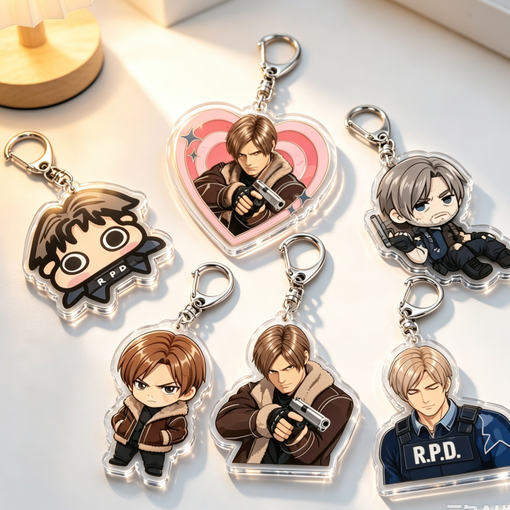for Popular Game RE Leon S Kennedy Peripheral Acrylic Keychain Backpack Accessories Decoration Pendant Exquisite Festival Gift