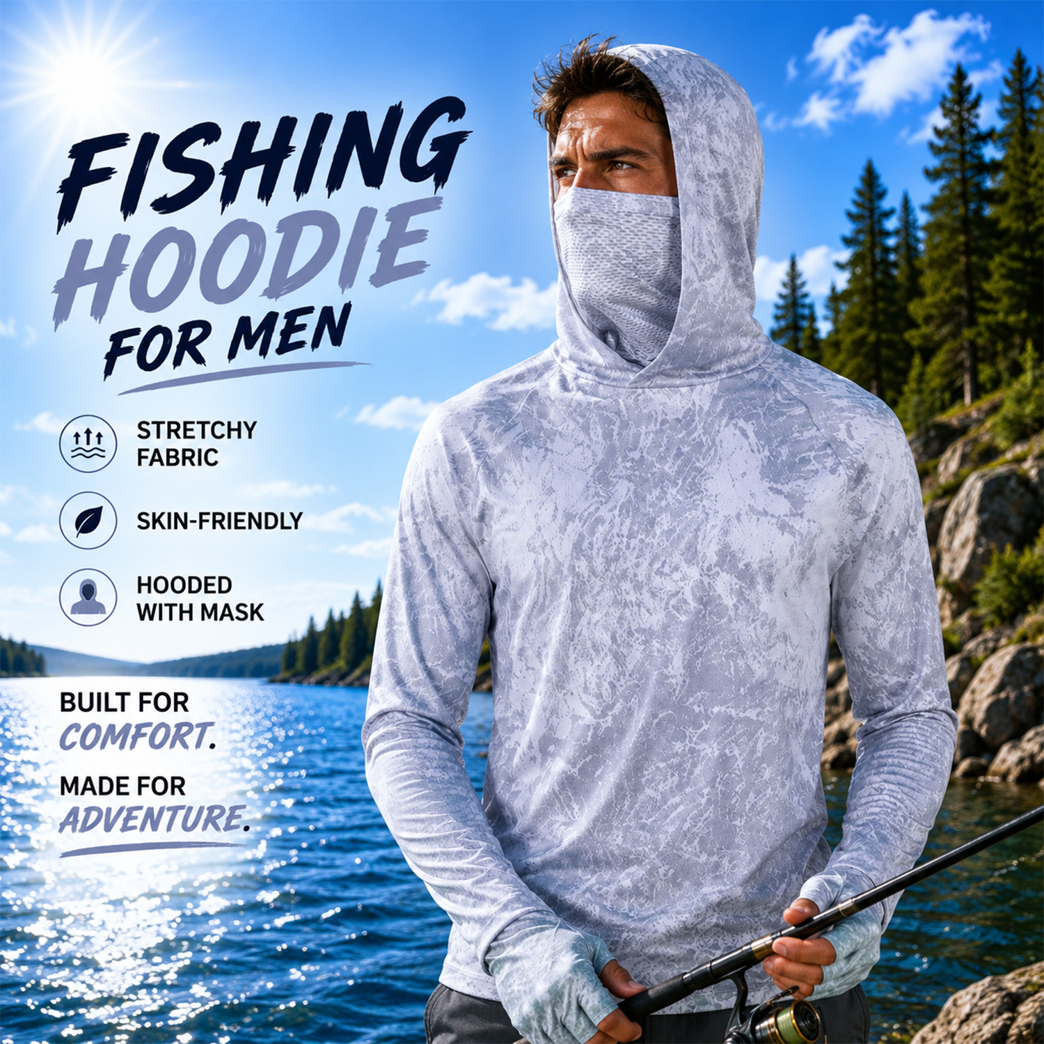 Anti UV Fishing Shirt Man Functional Long Sleeve Tops Summer Fishing Clothing Men T-shirt Sunprotection Clothes Men's Hoodies