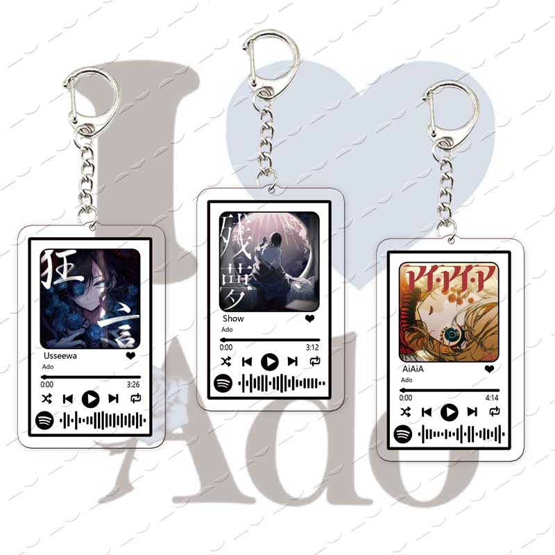 Popular Singer Ado Keychains Usseewa Show Odo AiAiA Charm Keychains for Accessorie bag Pendant Fans Friends Gift