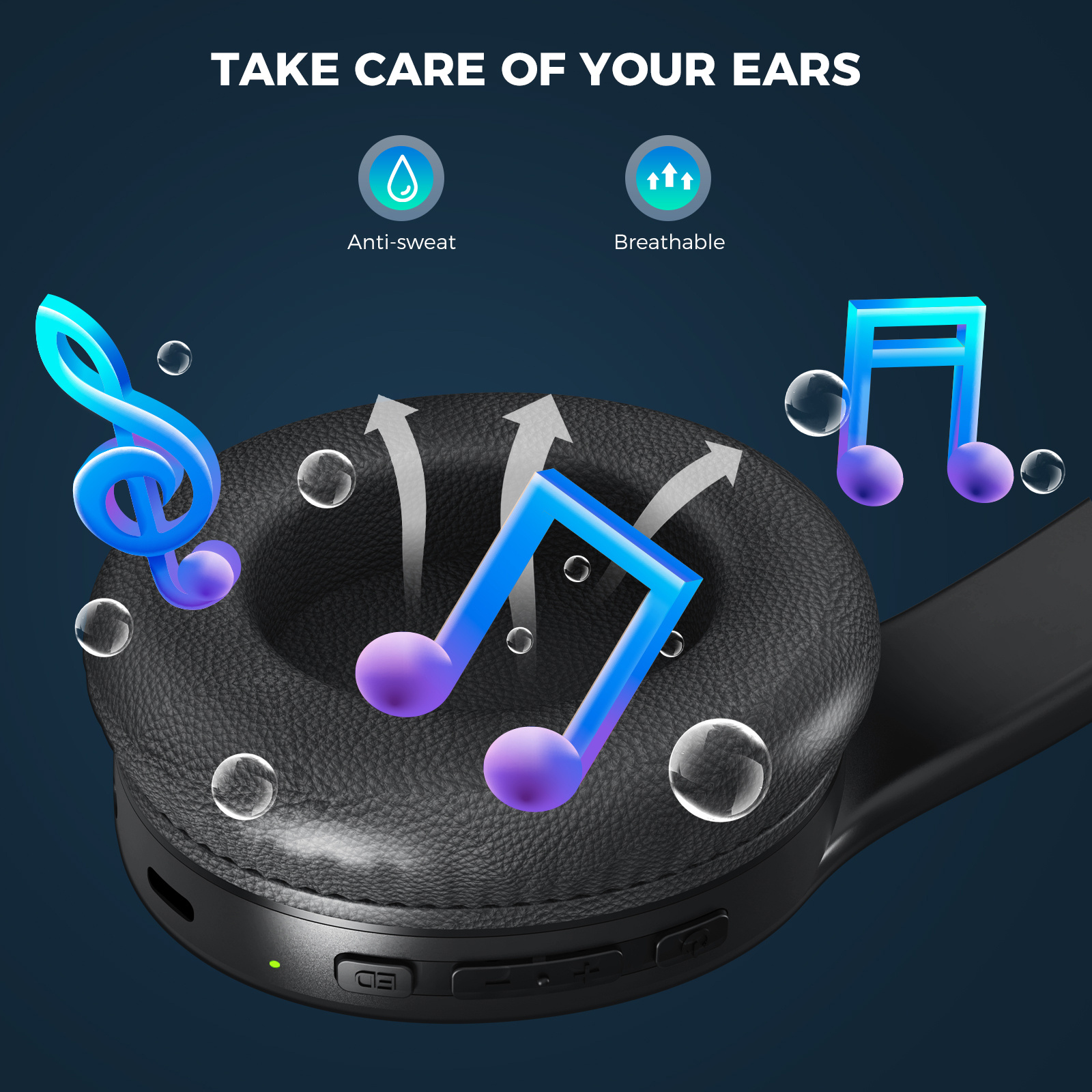 VANOTOM Wireless Headphone, Foldable Bluetooth Headphones Over Ear, Wireless Headset for Gaming, Phones, Computers, Electronics Audio Headphone Halloween Christmas Gift Earbud