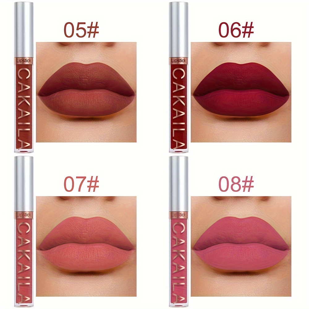10-Pack Waterproof Matte Lip Gloss Set Long-Lasting Non-Stick Cup Lip Makeup Tool Daily Use Stage Makeup Lipstick Girls' Festival Gift, uk Warehouse Items, Local Warehouse