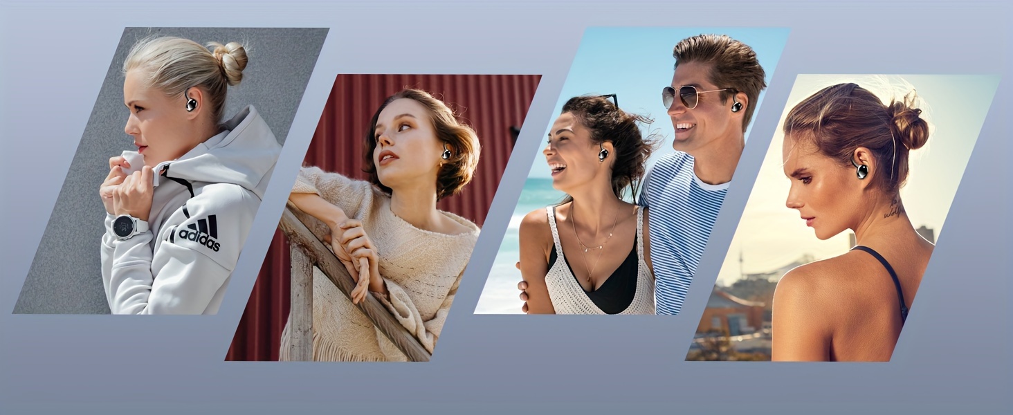 Q38 New Wireless Earbuds for Running Sports, Wireless Earphones with Pure Bass Sound, Over Ear Headphones with Dual-LED Display Earphones Noise Cancelling Headset Built-in Microphone