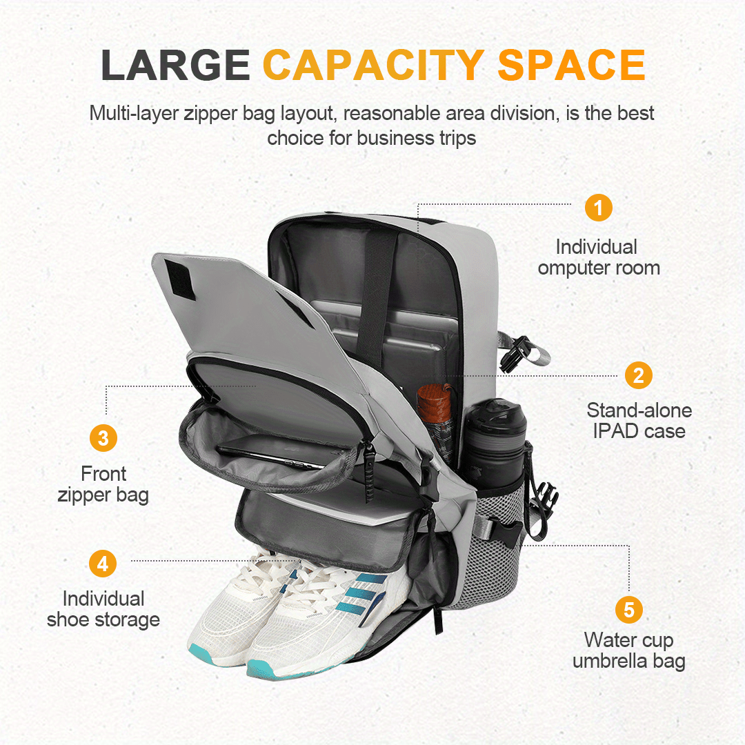 Large Capacity Outdoor Hunting Backpack with Shoe Cabinet, Fashionable Travel Commuter Bag, 16-inch Business Laptop Backpack, Outdoor Hiking and Camping Backpack, Multi-functional Handbag, Hunting and Fishing Essential Tool Bag, UK Local Warehouse