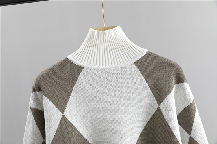 Women's New Autumn/ Winter Casual Check Pattern Sweater Set - Style Trendy Two-Piece Outfit, Perfect for Spring/ Autumu/ Winter