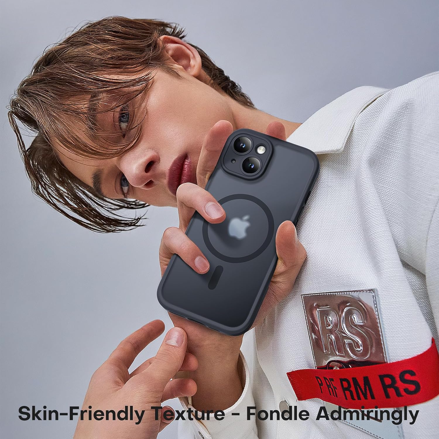 TOCOL for iPhone 13 Case, Fit for MagSafe, Upgraded Full Camera Protection, 14FT Military Grade Shockproof Magnetic Thin Slim Frosted Translucent Matte Back Phone Cover (Black) - Image 6