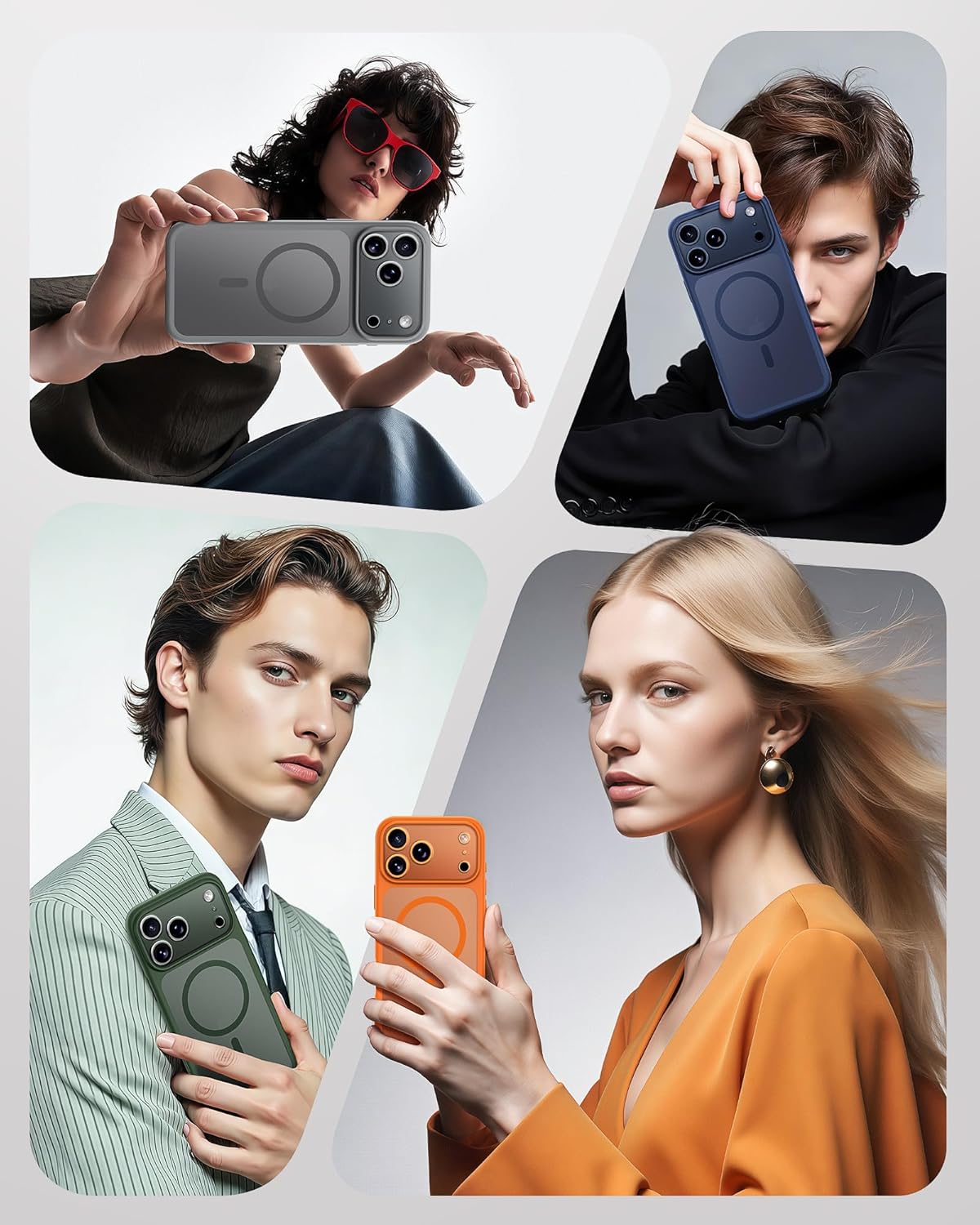 TOCOL Magnetic for iPhone 17 Pro Max Case, Compatible with MagSafe, Full Camera Protection, Built-in Magnetic Ring, Drop Protection Shockproof Translucent Matte Phone Case (Dark Blue) - Image 8