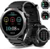 Military Smart Watch for Men Women, 1.39″ HD Smartwatch with 110 Sports Modes, IP68 Waterproof Fitness Tracker with Sleep Monitor/Pedometer/Activity Tracker, Fitness Watch Answer/Make Calls Black