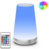 Auxmir Night Light, LED Touch Table Lamp, Dimmable 2500mAh Rechargeable Light with RGB Color Changing, Remote Control, Portable Bedside Lamp for Children, Kids, Bedroom, Living Room, Camping