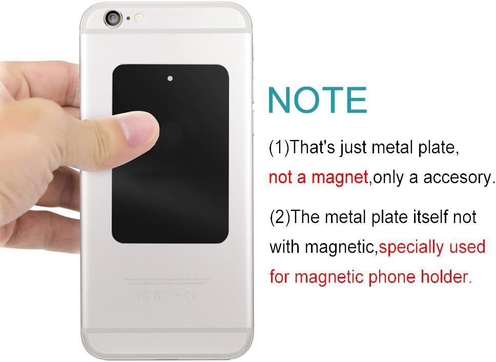 3M Adhesive 4 Packs Thin Metal Plate For Magnetic Car Phone Holder (2 Round and 2 Rectangle) - Image 2
