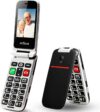 artfone CF241 Senior Flip Mobile Phone Unlocked, Big Button Mobile Phone for Elderly with Dual SIM and 2.4″ Large Screen(Black)