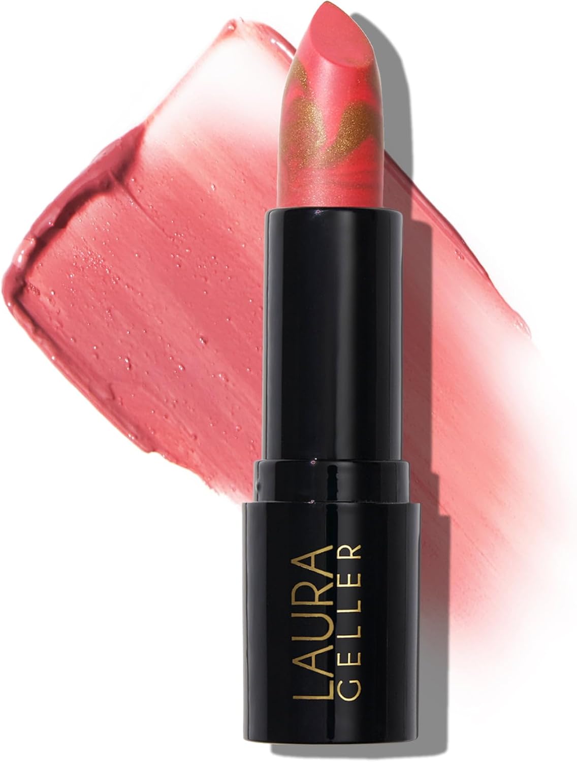 LAURA GELLER Italian Marble Sheer Lipstick - Hydrating & Lightweight - Vitamin E & Caster Seed Oil - Cream Finish (06 Strawberry Toffee)