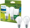 PHILIPS Ultra Efficient – Ultra Energy Saving Lights, LED Light Source, 60W, E27, A60, Frosted Glass, Warm White Light, 2700 Kelvin, Non dimmable, 2-Pack