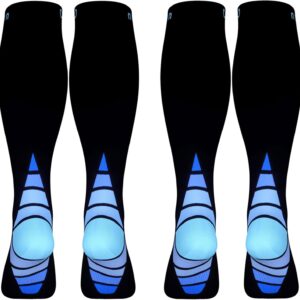 (2 Pairs) Compression Socks/Stockings for Men & Women,Speed Up Recovery Circulation, Best Graduated Athletic Fit for Travel, Running, Nurses,Shin Splints, Flight,Maternity