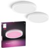 Philips Hue Devote Smart LED Panel Light, White and Color Ambiance, Round 30cm, 16.6W, 2000 Lumens, White Frame for Indoor Home Lighting, Ceiling, Living Room, Kitchen, Hallway, 2 Pack, S