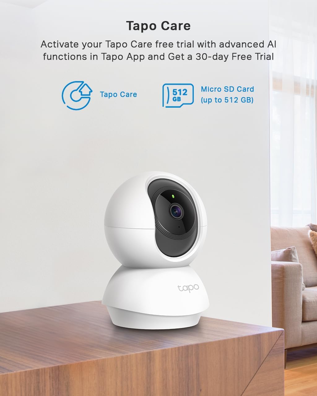 Tapo C210 2K 3MP Pan/Tilt Indoor Camera House Security Camera, WiFi Camera, No Monthly Fee, AI Detection, Dog Puppy Camera, Baby Camera Monitor, 360° View, Night Vision, Works with Alexa & Google - Image 10