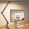 SKYLEO Desk Lamp – LED Desk Light – 5 Color Modes X 11 Brightness Levels – Adjustable Swing Arm – Timmer & Memory Function – 12W Study Lamp – Black