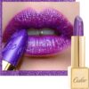 OULAC Metallic Shine Glitter Lipstick, Purple High Impact Lipcolor, Lightweight Soft and Ultra Hydrating, Long Lasting, Vegan & Cruelty-Free, Full-Coverage Lip Color 4.3 g/0.15 Royal Sash(16)