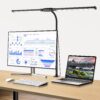 Desk lamp with Clamp, Super Wide & Bright, 5 Color Modes X 10 Brightness Levels, 960LM(160 Pcs Lamp Beads), 12W Computer Monitor Flexible Table Light, Desk Light for Office,Study, Crafts, Draw