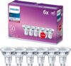 Philips LED Classic 6 Pack [GU10 Spot] 4.6W – 50W Equivalent, 220 – 240V, Cool White 4000K (Non-Dimmable)