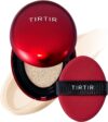 TIRTIR Mask Fit Red Cushion Foundation | Full coverage, Weightless, Skin fit, Satin Glow Finish, Korean Makeup, beauty, Tattoo cover up, Buildable (13N Fair Ivory, 18g (Pack of 1))