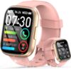 Smart Watch for Women Answer/Make Call, 1.95″ HD Screen Fitness Watch with Heart Rate/Sleep/Stress Monitor, New Smartwatch with 110+ Sport Modes, IP68 Waterproof Activity Tracker for Android iOS, Pink