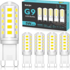 G9 Led Bulbs Cool White, 5W, 5…