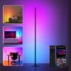 LED Floor Lamp, Corner Lamp Works with Alexa, Smart Lamp with Music Sync 16 Million Colors & 68+ Scene, Black Corner Floor Lamp for Living Room, Bedroom