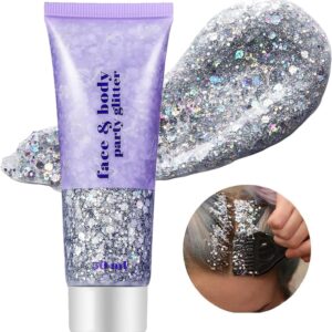 Body Glitter Gel,50ML Face…