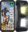OUKITEL WP58 PRO Rugged Smartphone 2026 – Android 15, 10000mAh Rugged Phone 5G, 24GB+256GB/1TB, 6.7″ Display, 1000LM Daul Camping Light, IP68 Waterproof Phones, 64MP Camera, NFC/OTG/GPS, Black