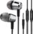 Blukar Earphones, In-Ear Headphones Earphones High Sensitivity Microphone – Noise Isolating, High Definition, Pure Sound for iPhone, iPad, Smartphone, MP3 Players etc.