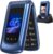 4G Senior Mobile Phone Simple for Elderly, Basic Cell Phone with Large Buttons, Flip Phone, Unlocked Senior Mobile Phone with 2.4″ Color Display | SOS Button | FM Radio | Torch |1000mAh Battery (Blue)