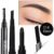 in 1 Eyebrow Pen – Microblading Fork Tip, Powder Fill, Brush – Long-Lasting Natural Brows – Precision Eyebrow Liner