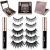 Professional Magnetic Eyelashes Fake False Lashes Set Kit + Applicator