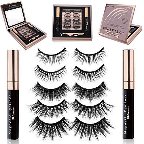 Professional Magnetic Eyelashes Fake False Lashes Set Kit + Applicator